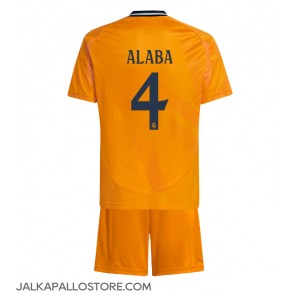 Real Madrid David Alaba #4 Vieraspaita Lapsille 2024-25 Lyhythihainen (+ shortsit)